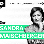 Bild von Sandra Maischberger mit Schriftzug 'Sandra Maischberger Podcast'